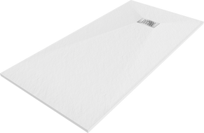 Mexen Hugo pravokutna tuš kada SMC 180 x 80 cm, bijela, prekrivač inox - 42108018-X