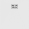 Mexen Hugo square shower tray SMC 90 x 90 cm, white, inox cover - 42109090-X
