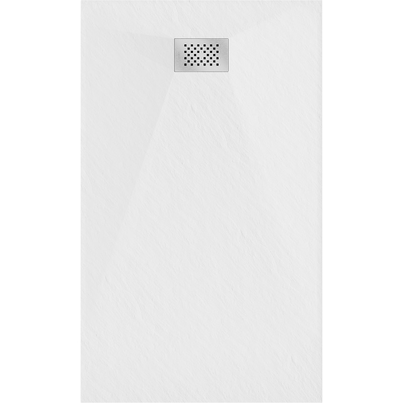 Mexen Hugo rectangular SMC shower tray 140 x 90 cm, white, inox cover - 42109014-X
