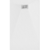 Mexen Hugo receveur rectangulaire SMC 150 x 90 cm, blanc, couvre-échappement inox - 42109015-X