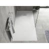 Mexen Hugo receveur rectangulaire SMC 170 x 90 cm, blanc, cache inox - 42109017-X