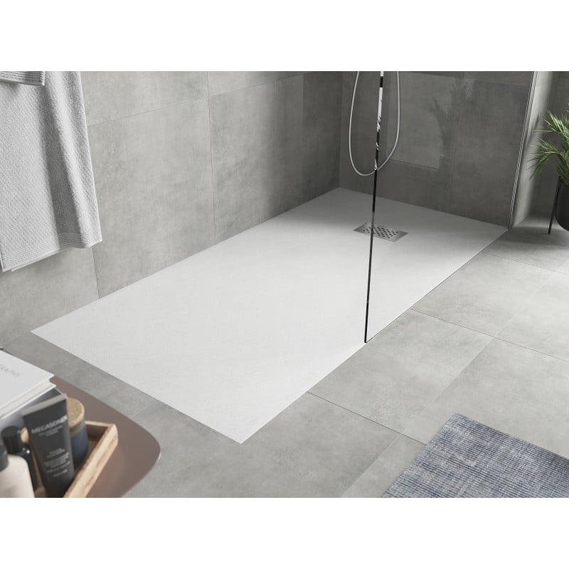 Mexen Hugo brodzik prostokątny SMC 170 x 90 cm, biały, maskownica inox - 42109017-X