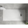Mexen Hugo plato de ducha rectangular SMC 180 x 90 cm, blanco, cubierta de inox - 42109018-X