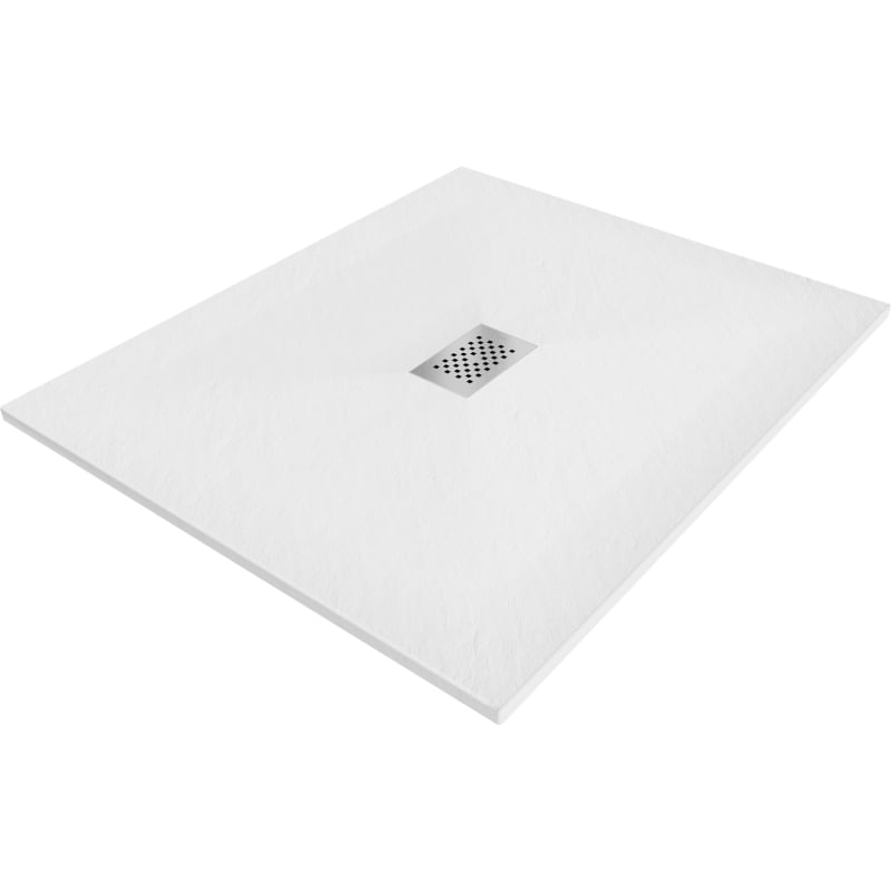 Mexen Hugo receveur de douche rectangulaire SMC 120 x 100 cm, blanc, cache inox - 42101012-X