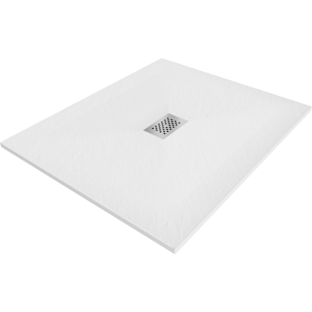 Mexen Hugo receveur de douche rectangulaire SMC 120 x 100 cm, blanc, cache en inox - 42101012-X