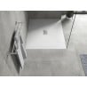 Mexen Hugo rechteckige Duschwanne SMC 140 x 100 cm, weiß, Abdeckung inox - 42101014-X