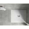 Mexen Hugo rechteckige Duschwanne SMC 140 x 100 cm, weiß, Abdeckung inox - 42101014-X