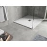 Mexen Hugo rechteckige Duschwanne SMC 140 x 100 cm, weiß, Abdeckung inox - 42101014-X