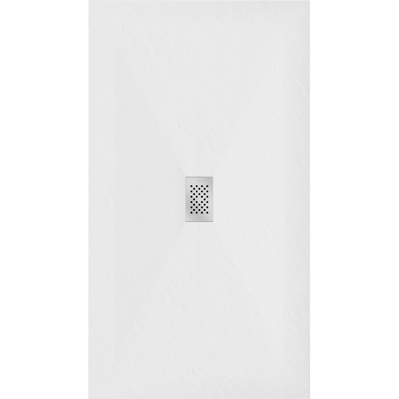 Mexen Hugo rectangular SMC shower tray 150 x 100 cm, white, inox cover - 42101015-X