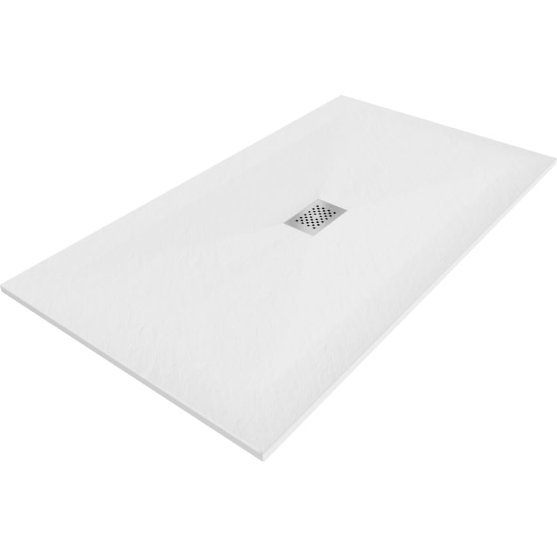 Mexen Hugo pravokutna SMC tuš kada 150 x 100 cm, bijela, inox maska - 42101015-X