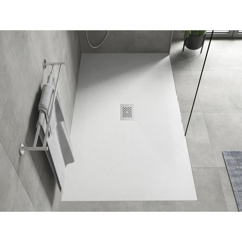 Mexen Hugo pravokutna tuš kada SMC 180 x 100 cm, bijela, maska inox - 42101018-X