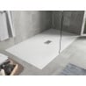 Mexen Hugo rechteckige Duschwanne SMC 200 x 100 cm, weiß, Abdeckung Inox - 42101020-X