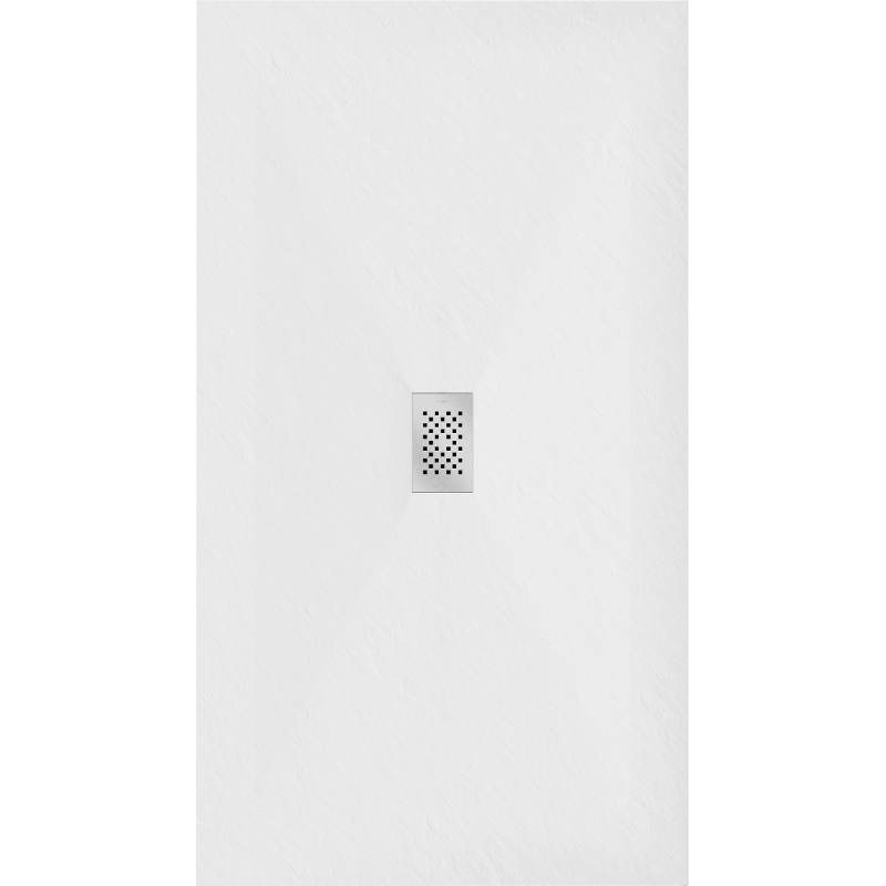 Mexen Hugo ορθογώνιος δίσκος ντους SMC 160 x 100 cm, λευκός, καλύμματα inox - 42101016-X