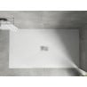 Mexen Hugo rechteckige Duschwanne SMC 200 x 100 cm, weiß, Abdeckung Inox - 42101020-X