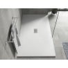 Mexen Hugo rechteckige Duschwanne SMC 200 x 100 cm, weiß, Abdeckung Inox - 42101020-X