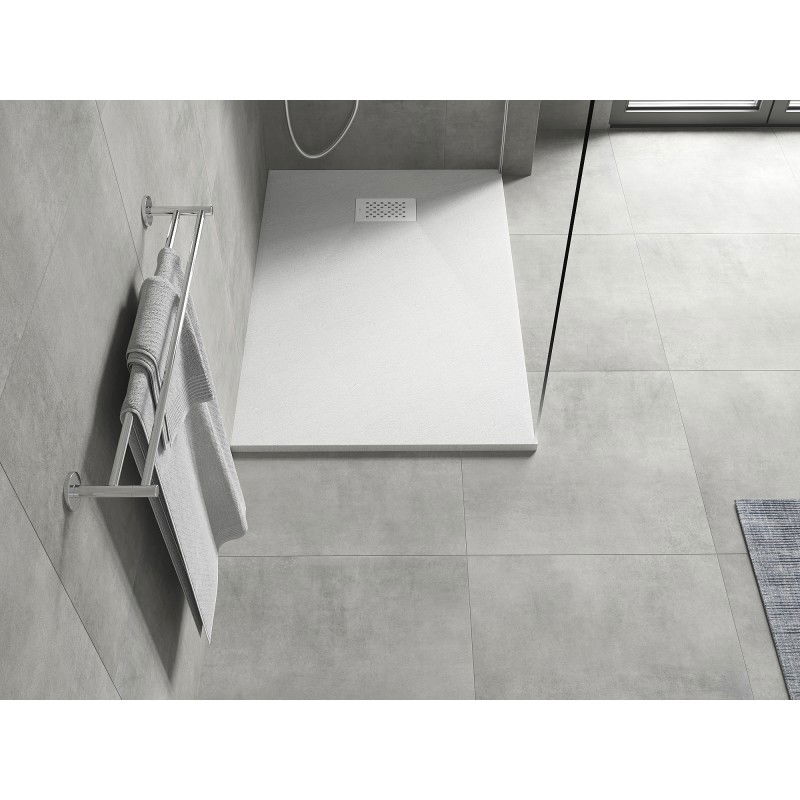 Mexen Hugo plato de ducha rectangular SMC 110 x 70 cm, blanco, cubierta blanca - 42107011-W