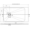 Mexen Hugo ristkülikukujuline dušialus SMC 130 x 70 cm, valge, valge kate - 42107013-W
