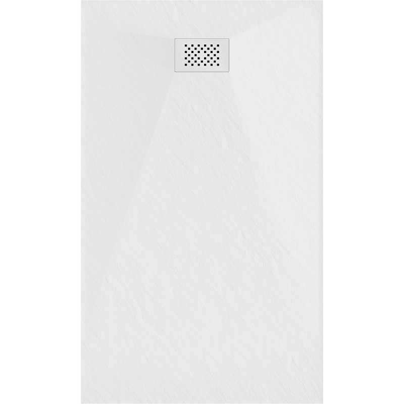 Mexen Hugo brodzik prostokątny SMC 160 x 70 cm, biały, maskownica biała - 42107016-W