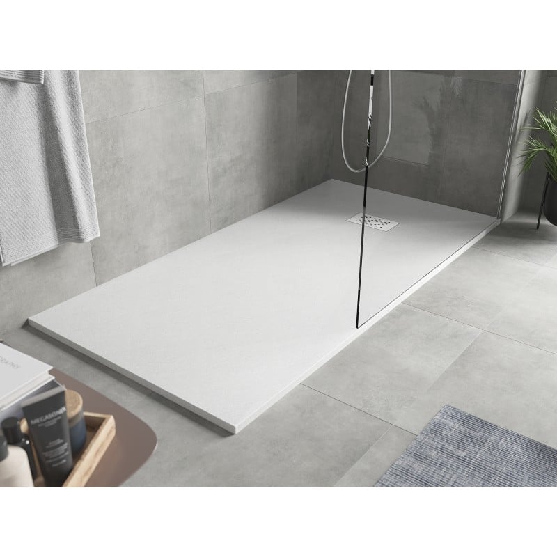Mexen Hugo brodzik prostokątny SMC 170 x 80 cm, biały, maskownica biała - 42108017-W