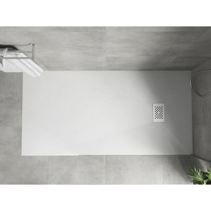 Mexen Hugo Rechteckige Duschwanne SMC 180 x 80 cm, weiß, weiße Abdeckung - 42108018-W