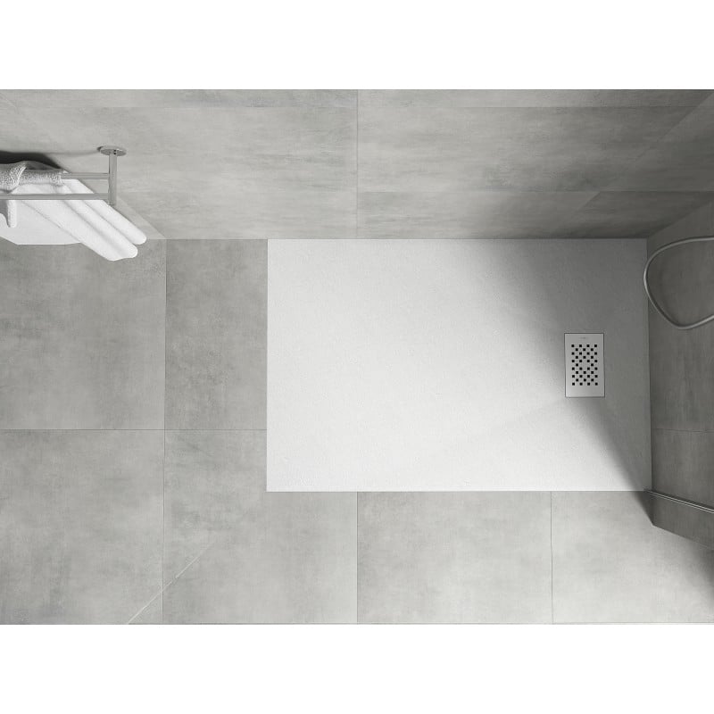 Mexen Hugo brodzik prostokątny SMC 100 x 90 cm, biały, maskownica biała - 42109010-W
