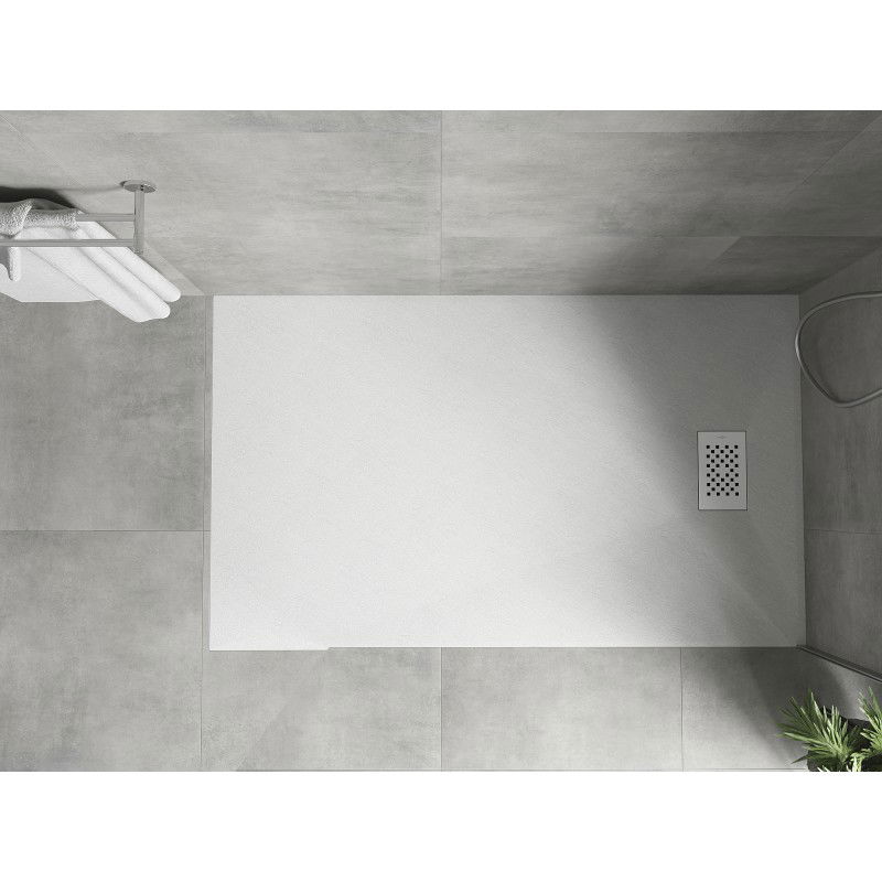 Mexen Hugo receveur de douche rectangulaire SMC 150 x 90 cm, blanc, cache blanc - 42109015-W