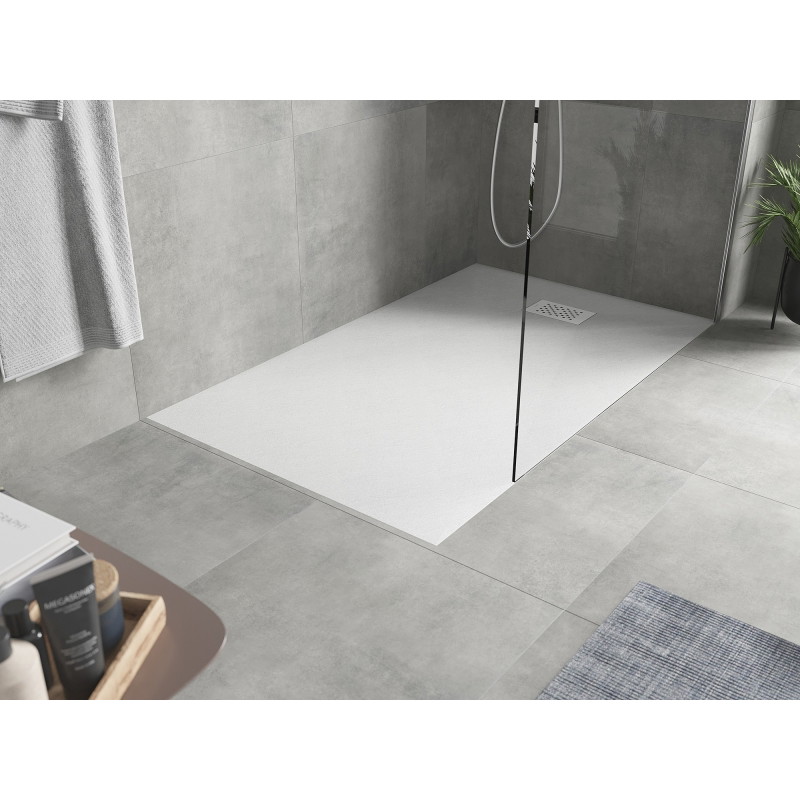 Mexen Hugo rectangular SMC shower tray 160 x 90 cm, white, white cover - 42109016-W