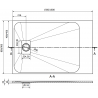 Mexen Hugo rechteckige Duschwanne SMC 150 x 90 cm, weiß, weiße Abdeckung - 42109015-W