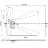 Mexen Hugo rechteckige SMC-Duschwanne 160 x 90 cm, weiß, weiße Abdeckung - 42109016-W