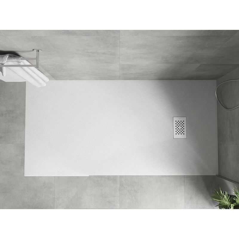Mexen Hugo brodzik prostokątny SMC 180 x 90 cm, biały, maskownica biała - 42109018-W