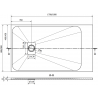 Mexen Hugo Rechteckige Duschwanne SMC 170 x 90 cm, weiß, weiße Abdeckung - 42109017-W