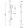 Mexen Erica DF05 Badezimmerset, schwarz - 746403DF05-70