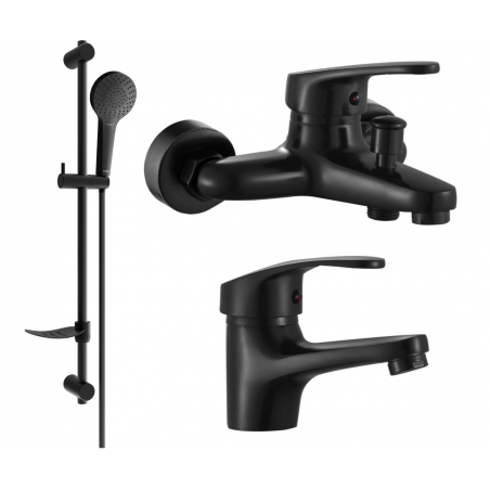 Mexen Erica DF05 bath set, black - 746403DF05-70