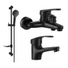 Mexen Erica DF05 bath set, black - 746403DF05-70