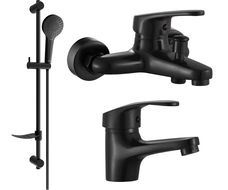Mexen Erica DF05 Badezimmerset, schwarz - 746403DF05-70