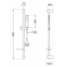 Mexen Erica DF72 Badewannen-Set, Chrom - 746403DF72-00