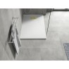 Mexen Hugo rectangular SMC shower tray 100 x 70 cm, white, gold cover - 42107010-G