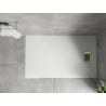 Receveur de douche rectangulaire Mexen Hugo SMC 140 x 70 cm, blanc, cache doré - 42107014-G
