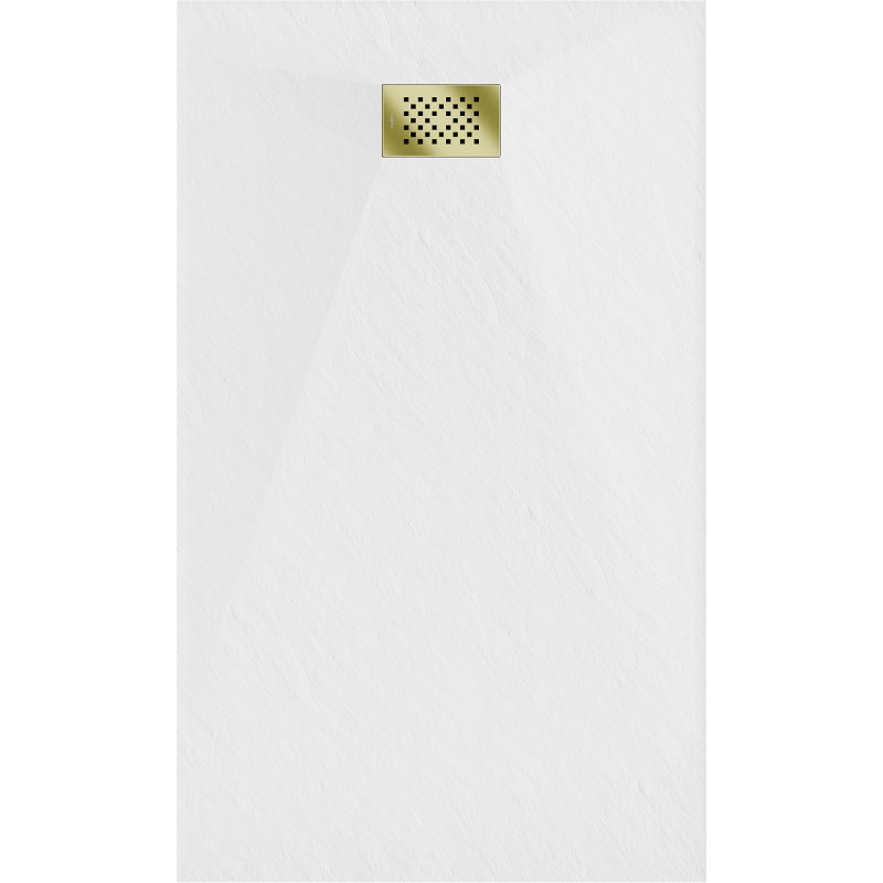 Mexen Hugo ristkülikukujuline dušialus SMC 160 x 70 cm, valge, kuldne kate - 42107016-G