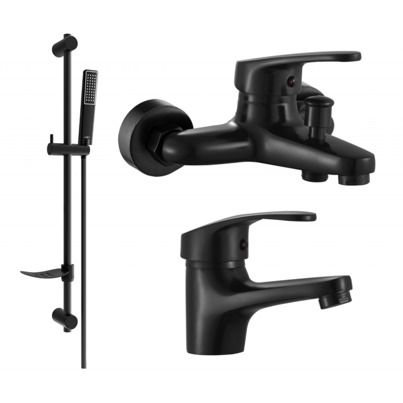 Mexen Erica DF72 set da bagno, nero - 746403DF72-70