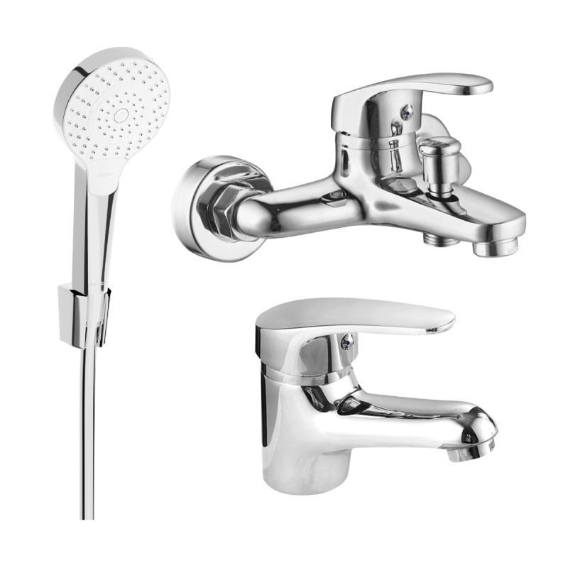 Mexen Erica R05 bathtub set, chrome - 746403R05-00
