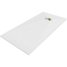 Mexen Hugo brodzik prostokątny SMC 180 x 80 cm, biały, maskownica złota - 42108018-G
