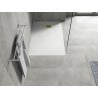 Bac à douche rectangulaire Mexen Hugo SMC 110 x 90 cm, blanc, cache en or - 42109011-G