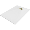 Mexen Hugo plato de ducha rectangular SMC 120 x 90 cm, blanco, cubierta dorada - 42109012-G