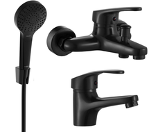 Mexen Erica R05 Badewannen-Set, schwarz - 746403R05-70
