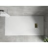 Mexen Hugo brodzik prostokątny SMC 170 x 90 cm, biały, maskownica złota - 42109017-G
