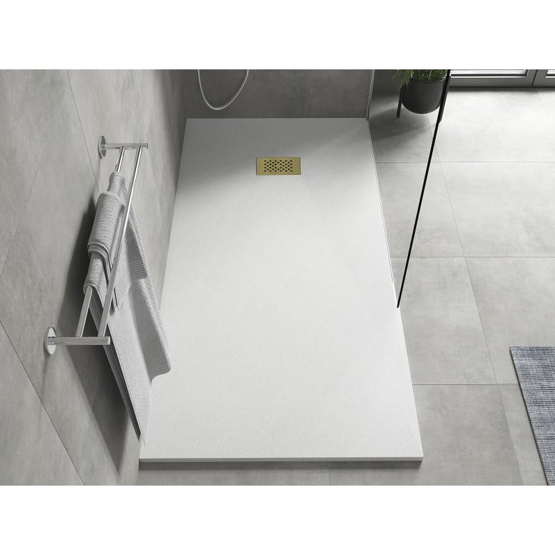 Mexen Hugo piatto doccia rettangolare SMC 180 x 90 cm, bianco, copertura oro - 42109018-G