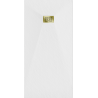Mexen Hugo receveur de douche rectangulaire SMC 180 x 90 cm, blanc, cache doré - 42109018-G