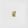 Mexen Hugo plato de ducha cuadrado SMC 100 x 100 cm, blanco, cubierta dorada - 42101010-G