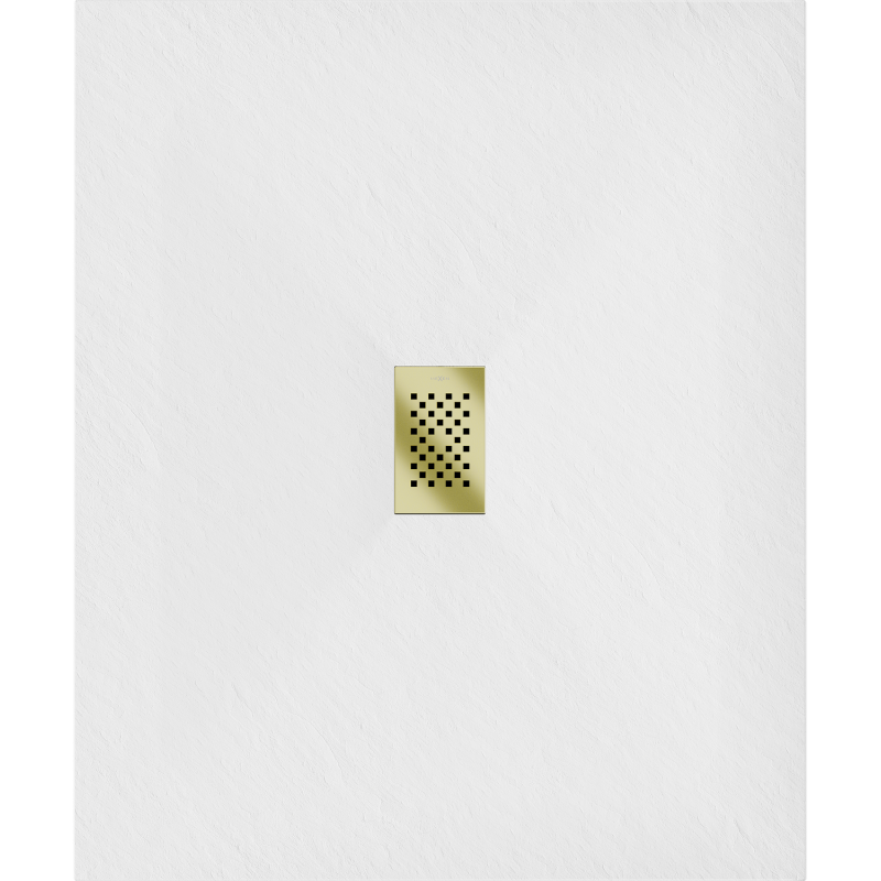 Mexen Hugo rectangular shower tray SMC 110 x 100 cm, white, gold cover - 42101011-G